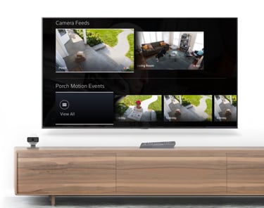 half image tv on table - mobile